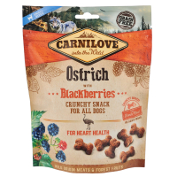 Carnilove Dog Crunchy Snack Ostrich with Blackberries Ласощі для собак для здоров я серця зі страусом та ожиною 200 г