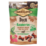 Carnilove Cat Crunchy Snack Duck with Raspberries Ласощі для котів для міцного імунітету з качкою та малиною 50 г