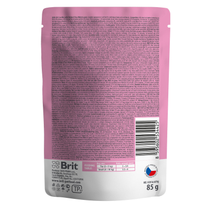 Brit Care Mini Корм вологий для дорослих собак мініатюрних порід філе з куркою та тунцем в соусі 85 г