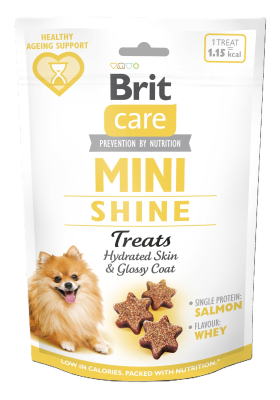 Brit Care Mini Treats Shine Ласощі для собак малих порід для блискучої шерсті лосось 50 г
