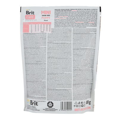 Brit Care Grain Free Mini Puppy Lamb Корм сухой для щенков и молодых собак миниатюрных пород с ягненком 400 г