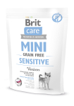 Brit Care Grain Free Mini Sensitive Корм сухой для собак миниатюрных пород с чувствительным пищеварением с олениной 400 г