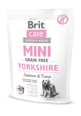 Brit Care Grain Free Mini Yorkshire Корм сухий для йоркширських тер’єрів з лососем та тунцем 400 г
