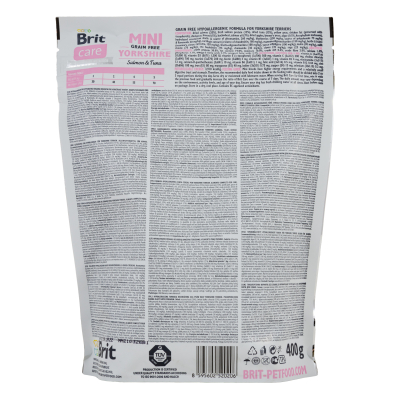 Brit Care Grain Free Mini Yorkshire Корм сухий для йоркширських тер’єрів з лососем та тунцем 400 г