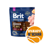 Brit Premium Dog Adult S Корм сухий для дорослих собак дрібних порід вагою 1-10 кг з куркою 1 кг