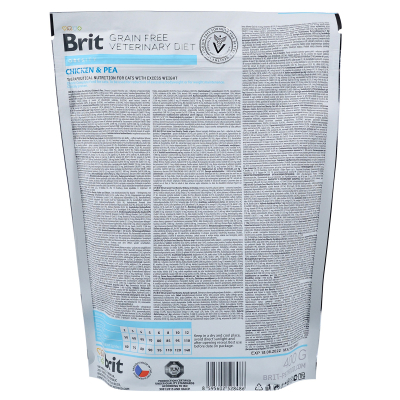 Brit Grain Free VetDiet Cat Obesity Корм сухий для котів з зайвою вагою та ожирінням з куркою та горохом 400 г