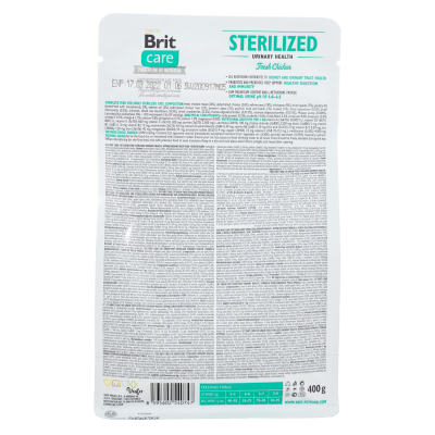Brit Care Cat Grain Free Sterilized Urinary Health Корм сухой для стерилізованих котів для підтримання сечостатевої системи з куркою 400 г