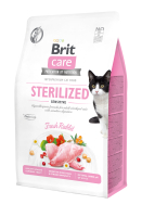 Brit Care Cat Grain Free Sterilized Sensitive Корм сухий для стерилізованих котів з чутливим травленням з кроликом 400 г
