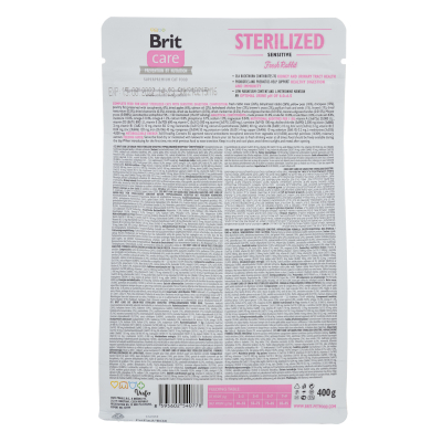 Brit Care Cat Grain Free Sterilized Sensitive Корм сухий для стерилізованих котів з чутливим травленням з кроликом 400 г