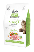 Brit Care Cat Grain Free Senior Weight Control Корм сухий для котів похилого віку з надмірною вагою з куркою 400 г