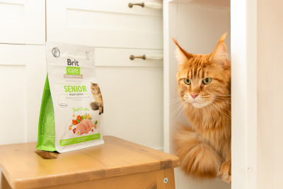 Brit Care Cat Grain Free Senior Weight Control Корм сухий для котів похилого віку з надмірною вагою з куркою 400 г