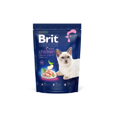 Brit Premium Cat by Nature Adult Chicken Корм сухий для дорослих котів з куркою 800 г