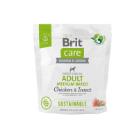 Brit Care Dog Sustainable Adult Medium Breed Корм сухий для дорослих собак середніх порід з куркою та комахами 1 кг