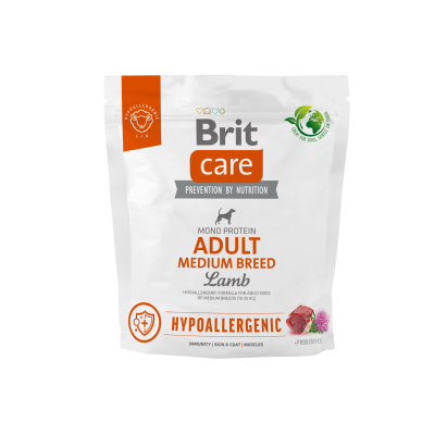 Brit Care Dog Hypoallergenic Adult Medium Breed Корм сухой для собак средних пород гипоаллергенный с ягненком 100 г