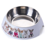 AnimAll Пластиковая миска с металлической вставкой для собак, 1.5 л