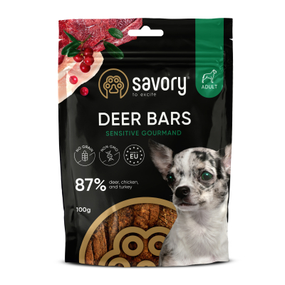 Savory Bars With Venison Джерки батончики з олениною, 100 г