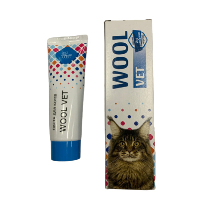 WOOL VET Паста для виведення шерсті у котів 50 г