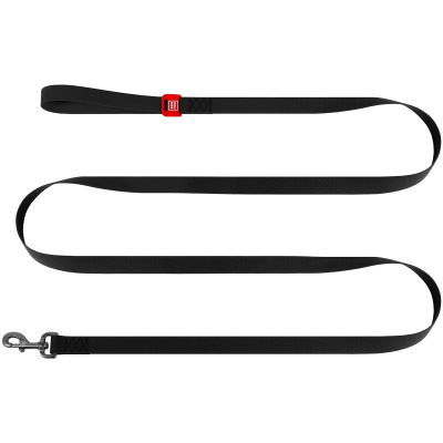 WAUDOG Waterproof Повідець для собак водостійкий, чорний М, Ш 20 мм, Д 183 см