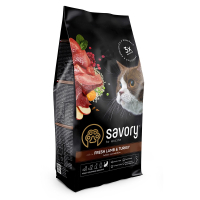 Savory Adult Cat Sensitive Digestion Fresh Lamb and Turkey Корм сухий для дорослих котів з чутливим травленням зі свіжим ягням та індичкою, 2 кг