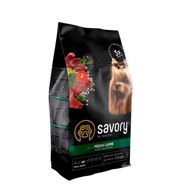 Savory Small Breeds rich in Fresh Lamb Корм сухий для дорослих вибагливих собак малих порід до 10 кг зі свіжим ягням 1 кг