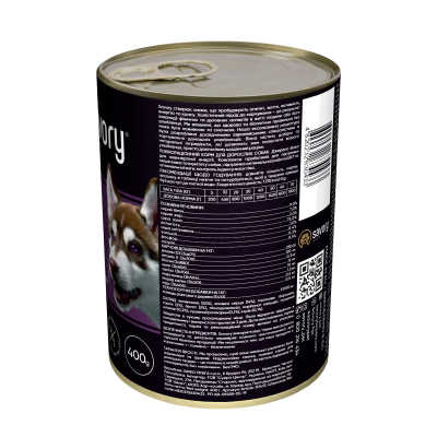 Savory Dog Gourmand Beef Корм влажный паштет для взрослых собак всех пород с говядиной 400 г