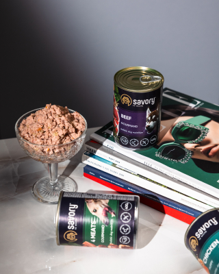 Savory Dog Gourmand Beef Корм влажный паштет для взрослых собак всех пород с говядиной 400 г