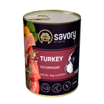 Savory Dog Gourmand Turkey Корм влажный паштет для взрослых собак всех пород с индейкой 400 г