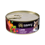 Savory Cat Can Adult Sterilised Корм влажный консервы для стерилизованных кошек с ягненком 100 г
