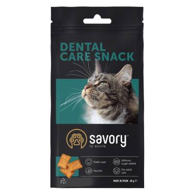 Savory Cats Snacks Pillows Dental Care Хрумкі ласощі для дорослих котів подушечки для здоров я зубів 60 г