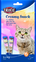 Trixie Creamy Snacks Ласощі для котів з білою риби 14 г, ПОШТУЧНО