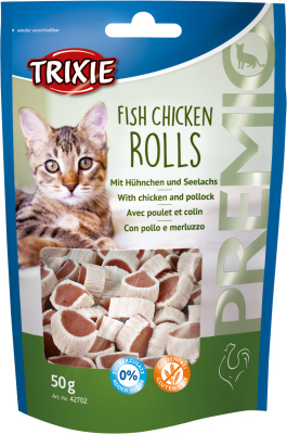 Trixie Premio Fish Chicken Rolls Ласощі для котів роли з куркою та рибою 50 г