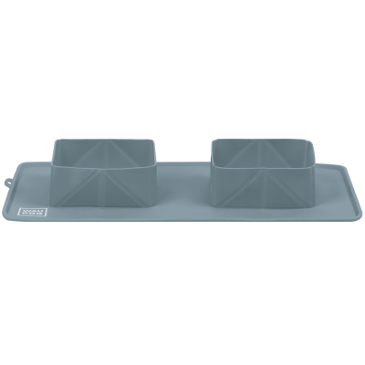 WAUDOG Silicone Складана миска сіра, 385 х 230 х 50 мм