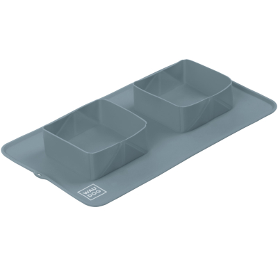WAUDOG Silicone Складана миска сіра, 385 х 230 х 50 мм