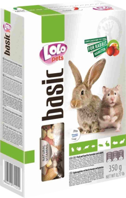LoLo PETS Фруктовий Повсякденний корм для кроликів і хом'яків 350 г