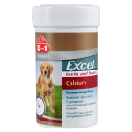 8in1 Excel Calcium Вітаміни для цуценят та дорослих собак для зубів та кісток кальцій 155 шт