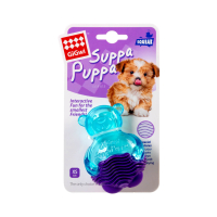 GiGwi Suppa Puppa Іграшка для собак Мишка з пискавкою, синя, гума, 9 см