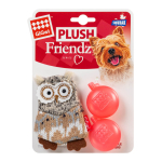 GiGwi Plush Іграшка для собак Сова з пискавкою текстиль, 10 см