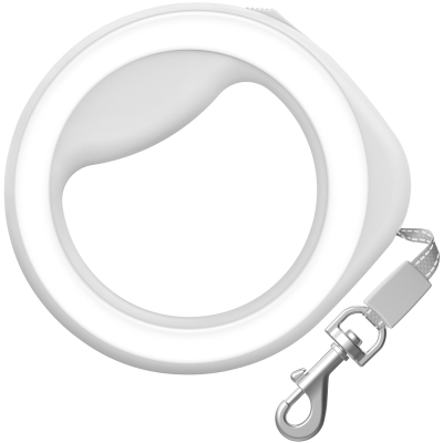 WAUDOG Повідець-рулетка для собак кругла XS-M, вага тварини 10-40 кг, 2,9 м, білий