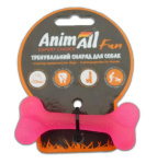 AnimAll Fun Іграшка кістка, коралова, 8 см