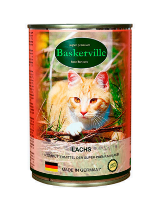 Baskerville Консервований корм для котів лосось, 400 г