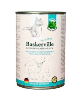 Baskerville Консервований корм для котів Оленина з кроликом та котячою м’ятою, 400 г