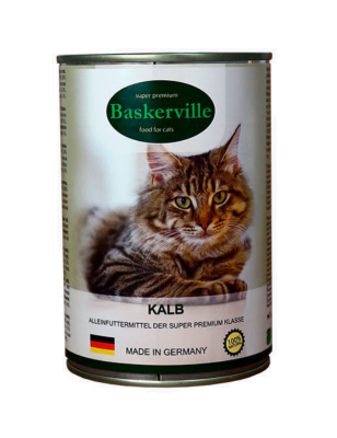 Baskerville Консервований корм для котів Телятина, 400 г