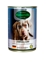 Baskerville Консервований корм для собак Ягня та півень, 400 г