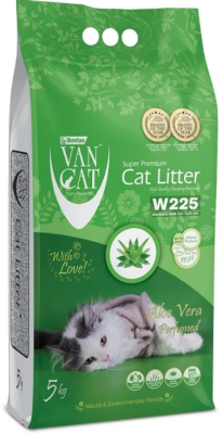 Van Cat Aloe Vera Perfumed Грудкуючий бентонітовий наповнювач з ароматом алое 5 кг