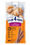 Club 4 Paws М'ясна паличка для котів з качкою та яловичиною, 1 стік х 5 г