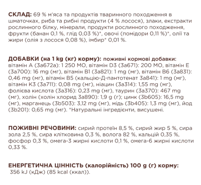 Club 4 Paws Вологий корм для дорослих котів  з лососем у соусі, 85 г