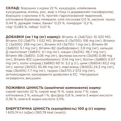 Club 4 Paws Adult Cats Rabbit Сухий повнораціонний корм для дорослих котів з кроликом, НА ВАГУ