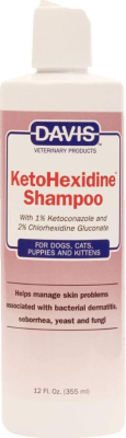 Davis KetoHexidine Shampoo Шампунь для собак і котів із захворюваннями шкіри, 355 мл