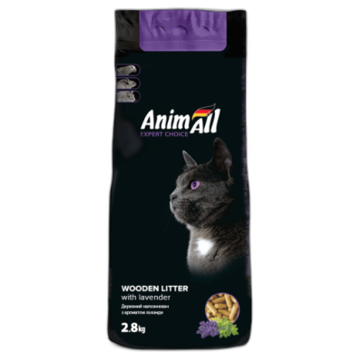 AnimAll Деревний наповнювач з ароматом лаванди, для котів, 2.8 кг