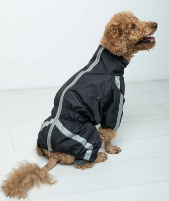 Dogs Bomba Дощовик для собак на флiсi, Спорт, чорний, розмір 8